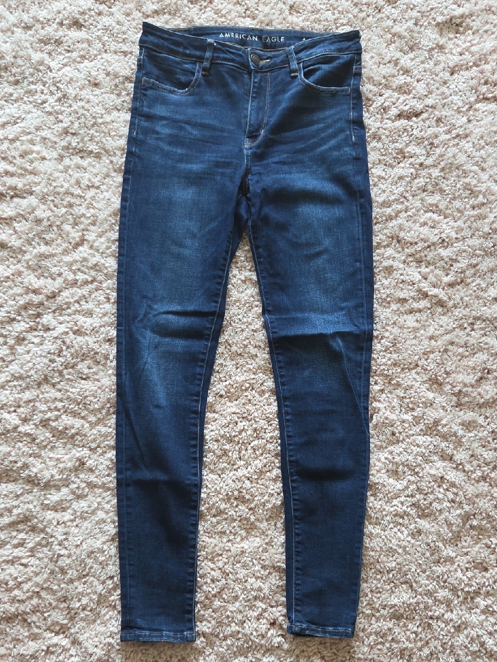 American Eagle Outfitters Dark Blue Stretch Skinny Jeans